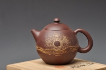 紫砂壶图片：国工闵祥君新作 传统经典 通透绞泥作品 旭日东升之龙蛋 - 美壶网