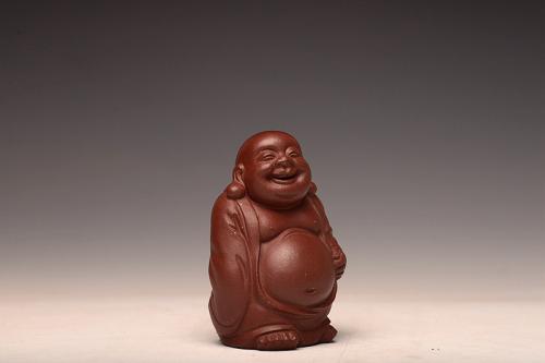 美壶定制紫砂壶 精品开心小弥勒 表情细腻 栩栩如生~ 原矿清水泥