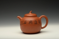 紫砂壶图片：张听刚装饰 憨厚可爱 降坡泥全手小茄段 - 美壶网