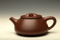 紫砂壶图片：鲍骧经典作品   全手石瓢 舒展大气耐品 - 美壶网