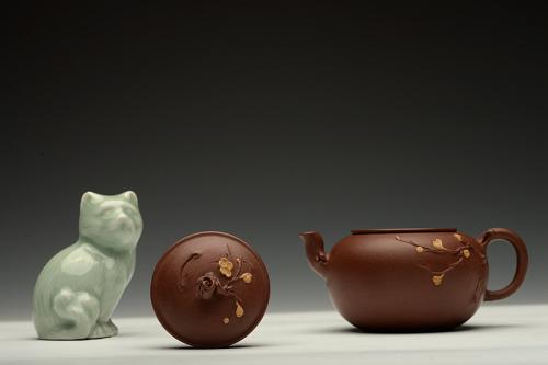 潘丹初紫砂壶 潘丹初最新全手作品 精品小花货 迎春 秀雅小巧 原矿底槽清