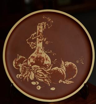 陆轶舟紫砂壶 陆逸舟精心装饰 清供挂盘 雅致书房 