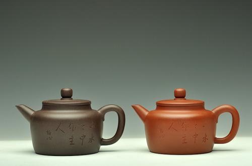 泓渝山房紫砂壶 美壶特惠 山水之中作主人 摹古剑流德中对壶 茶人最爱~价格为单款 原矿黑星土