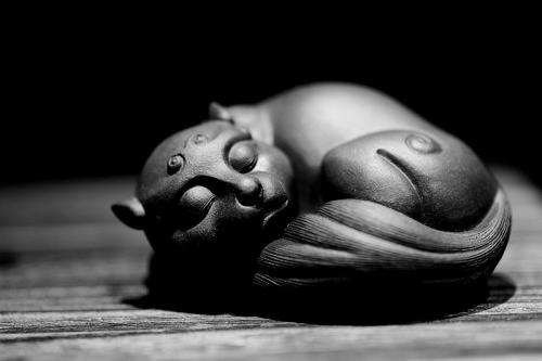 美壶定制紫砂壶 栩栩如生 睡狸o(∩_∩)o  精品茶宠 原矿紫泥