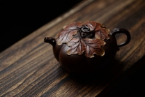 紫砂壶图片：花货奇才-顾正芳 惊艳力作 全手筋囊薄胎花货 夏日南瓜  - 美壶网