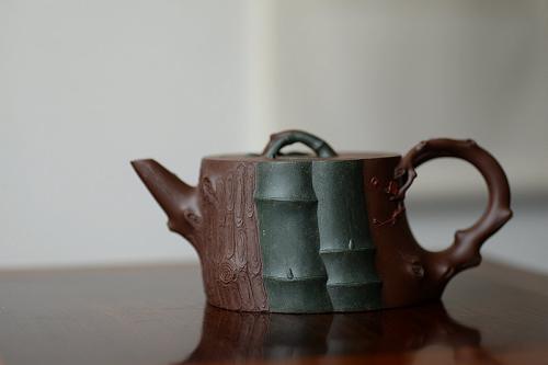 单志萍紫砂壶 钢流实用花货 精湛功底 全手岁寒三色三友 单志萍甲午年力作 原矿紫泥