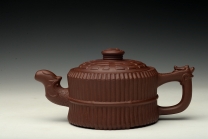 紫砂壶图片：传统经典  大亨八卦龙头一捆竹  于一器之中 盛载天下乾坤... - 美壶网