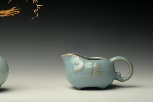 美壶定制紫砂壶 正宗汝州汝瓷 汝瓷公道  