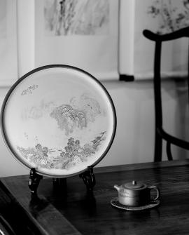 朱牧清紫砂壶 油润降坡泥 山水清味~ 曼生井栏 原矿降坡泥