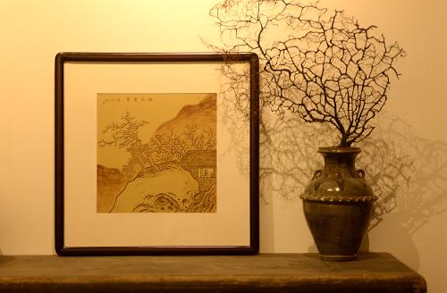 张听钢紫砂壶 张听刚新意装饰 山水壁画 韵味十足 原矿段泥