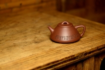 紫砂壶图片：吴杰摹古之全手子冶石瓢 墨生装饰 器形端正~ 骨肉均挺 - 美壶网