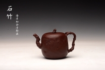 紫砂壶图片：潘丹初全手新作 泥‘玄’系列之玄石 古拙文气  石竹 峥嵘岁月 - 美壶网