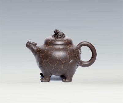 唐六琴紫砂壶 鸿运壶 原矿紫泥