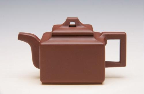 周建良紫砂壶 全手工亚明四方 原矿底槽清