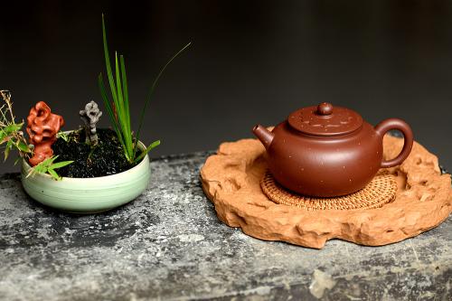 马建鹏紫砂壶 温文尔雅 素雅精致 全手铺砂明华  原矿紫泥