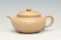 紫砂壶图片：手磨本山绿纯手工制作仿古壶 - 美壶网