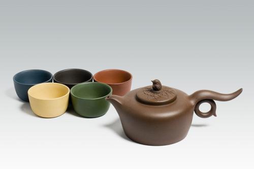 周婷紫砂壶 天曲组壶 原矿段泥