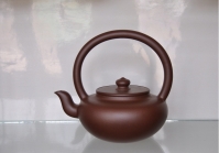 紫砂壶图片：全手工旭茂提梁壶 - 美壶网