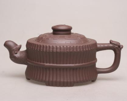 陈焱紫砂壶 龙头一捆竹 原矿紫泥