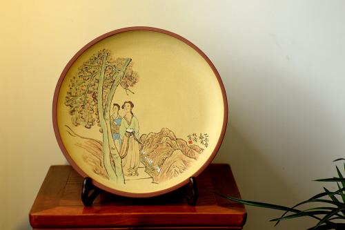 朱牧清紫砂壶 朱牧清作品 挂盘 装饰新意 韵味十足 