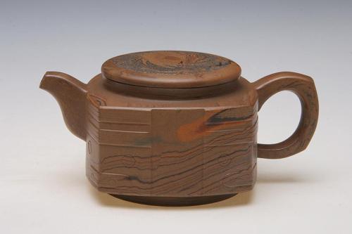 方小利紫砂壶 天地方圆壶 