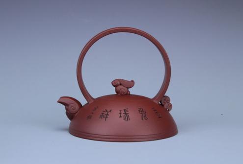 鲍志强紫砂壶 玉兔祥瑞壶 原矿清水泥