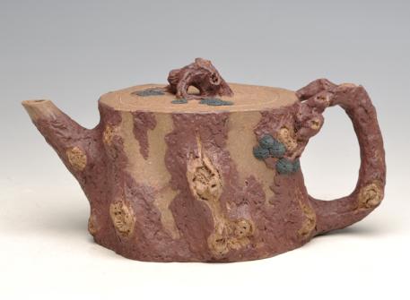 陈忠庆紫砂壶 青松 原矿段泥