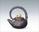 紫砂壶图片：圣桃提梁 - 美壶网