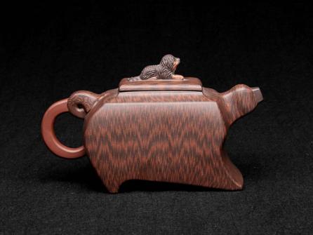 孔春华紫砂壶 獒方 原矿清水泥