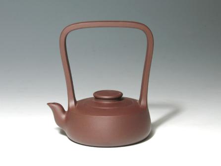 王杏坤紫砂壶 此乐提梁 原矿紫泥