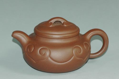 姚忠紫砂壶 仿古如意 原矿底槽清
