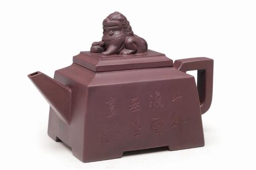 徐建平（大）紫砂壶 坐狮 原矿紫泥