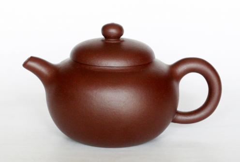 庄永飞紫砂壶 柿圆 原矿紫泥