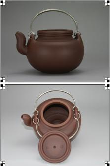 徐兰紫砂壶 蛋包提梁 原矿段泥