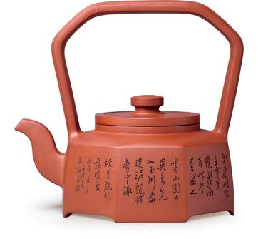 王国祥紫砂壶 祥和提梁 原矿清水泥