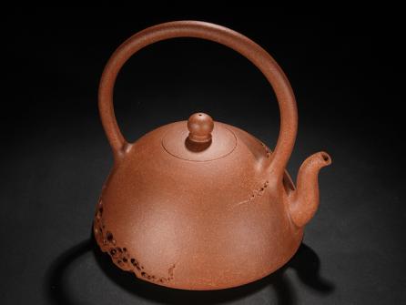 钱樟法紫砂壶 清波提梁壶 原矿降坡泥