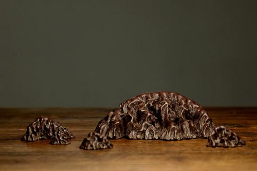 施奇华紫砂壶 施奇华全手摆设假山 山浪峰涛 层层叠叠  原矿紫泥