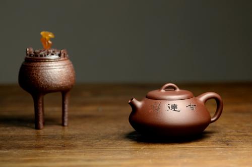 钱伟刚紫砂壶 钱伟刚新品 古拙有趣 灵巧可人 玄达石瓢 原矿紫泥