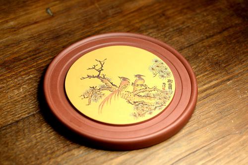 朱牧清紫砂壶 非常好玩~~紫砂干泡台  朱牧清精心装饰 别有风韵！！ 