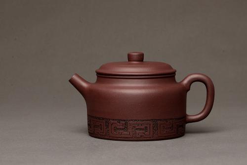 张智耀紫砂壶 张智耀新作 全手德钟 器型端正 耐品实用 张听刚装饰 原矿紫泥