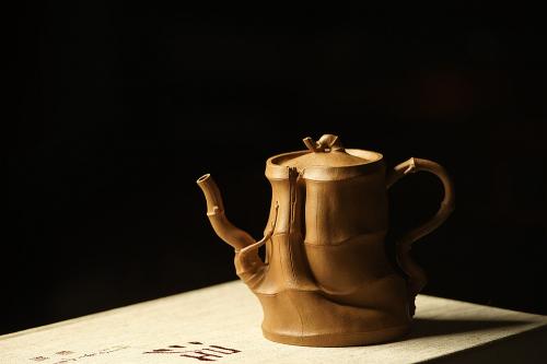 林秀明紫砂壶 林秀明经典代表作 自然古朴 秀雅竹韵 线条灵动~ 学院风 全手清逸 原矿段泥