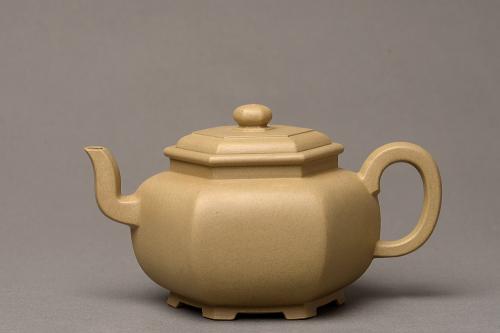 蔡旭伟紫砂壶 优质本山段 型制精进 全手六方华樽 方器经典 俊秀耐品~工精 原矿段泥