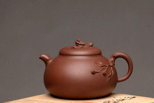 潘丹初紫砂壶 潘丹初作品 吉祥祝福 敦厚可人 全手佛手 原矿紫泥