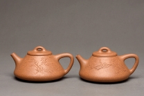 紫砂壶图片：器形周正 文气全手石瓢 骨肉均挺之精品 - 美壶网