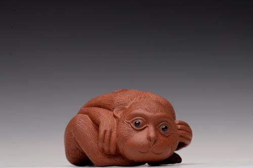 美壶定制紫砂壶 刘祥新品 可人小猴 做工精致 把玩茶宠 原矿清水泥