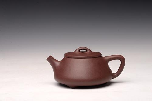 周斌紫砂壶 周斌经典作品 稳重大方 优质拼紫 全手平盖石瓢 原矿紫泥