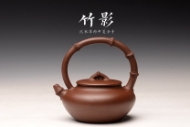 紫砂壶图片：沈秋伟丙申夏全手作品 饱满温润 气韵贯通 精品老紫泥 竹影 - 美壶网