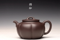 紫砂壶图片：钱林芳丙申夏全手作品 饱满大气 筋纹佳作 锦如 - 美壶网