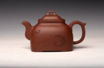 紫砂壶图片：雍容有力 单片拍打 全手工方舟  - 美壶网