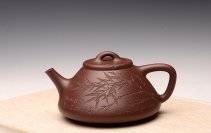 紫砂壶图片：周路健丙申夏摹古之作 张听刚装饰 文气隽永 致敬经典 全手子冶石瓢 - 美壶网